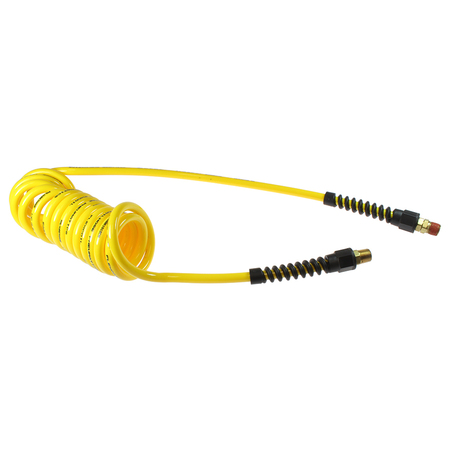 COILHOSE PNEUMATICS Flexcoil 3/16" ID x 5’ 1/4" MPT Rigid x Swivel Yellow PU316-5A-Y